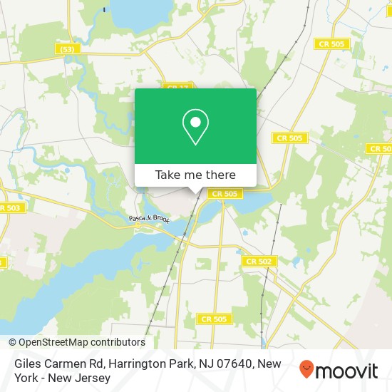 Mapa de Giles Carmen Rd, Harrington Park, NJ 07640