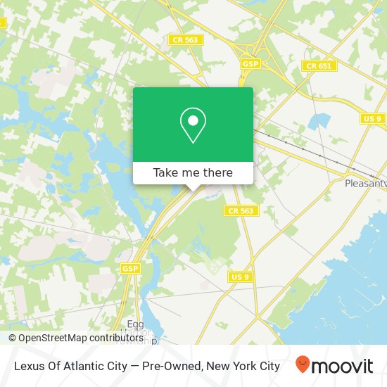 Lexus Of Atlantic City — Pre-Owned map
