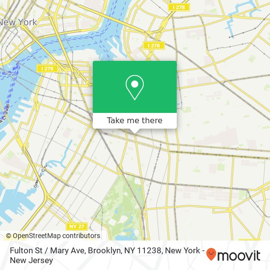 Mapa de Fulton St / Mary Ave, Brooklyn, NY 11238