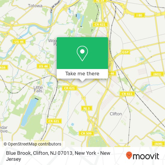 Blue Brook, Clifton, NJ 07013 map