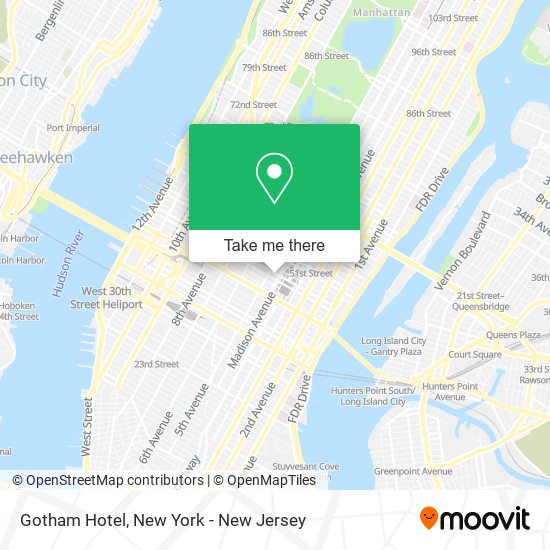 Gotham Hotel map