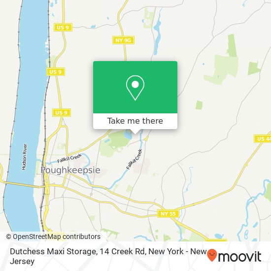 Mapa de Dutchess Maxi Storage, 14 Creek Rd