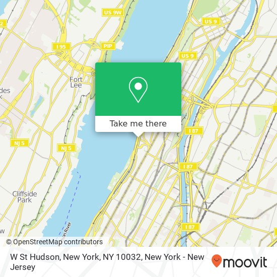 W St Hudson, New York, NY 10032 map
