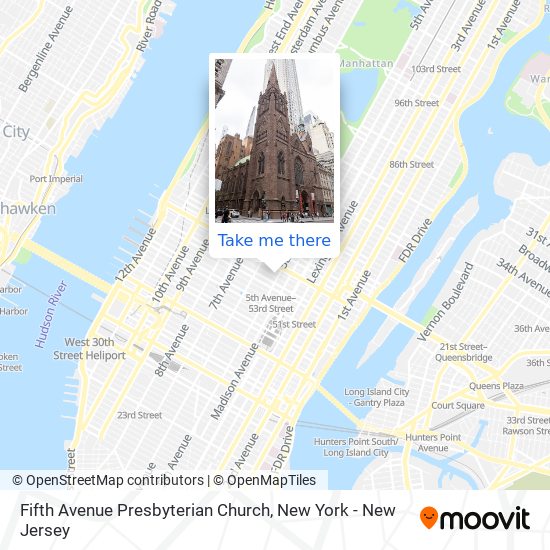 Fifth Avenue Presbyterian Church map