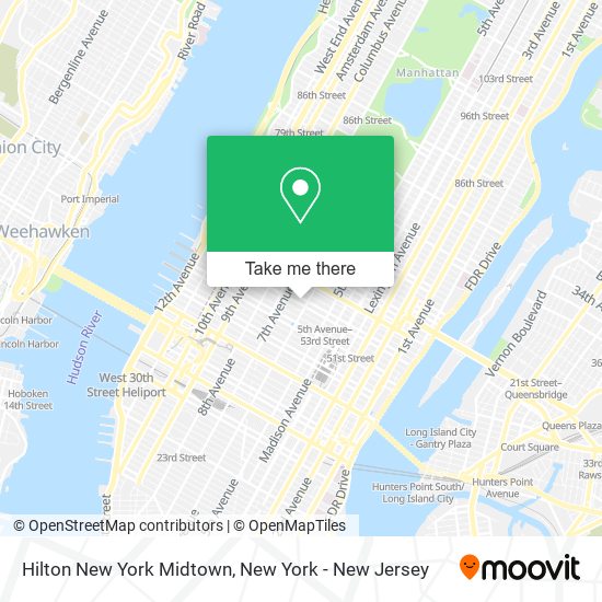 How to get to Hilton New York Midtown in Manhattan by subway, bus or train?