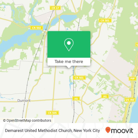 Demarest United Methodist Church map
