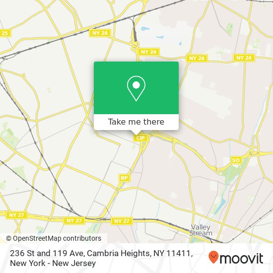 Mapa de 236 St and 119 Ave, Cambria Heights, NY 11411
