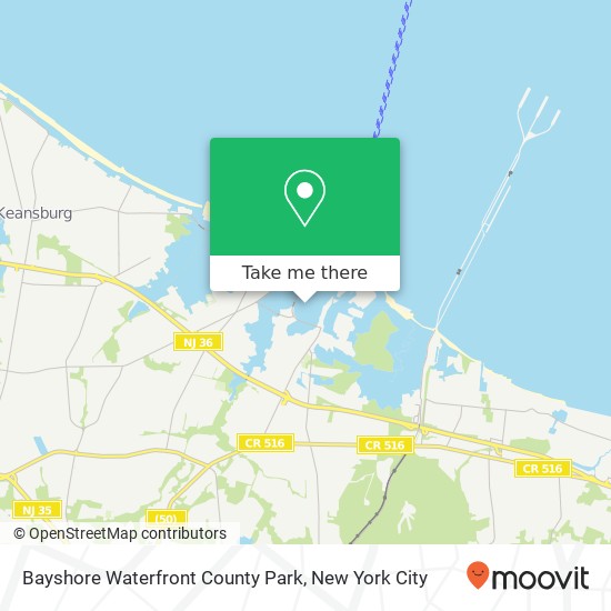 Mapa de Bayshore Waterfront County Park