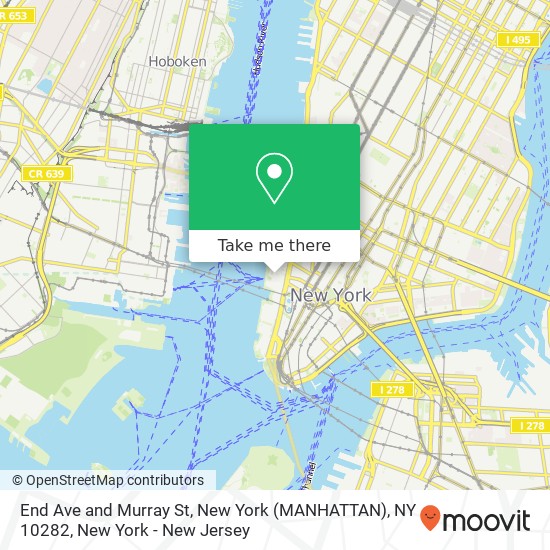 End Ave and Murray St, New York (MANHATTAN), NY 10282 map