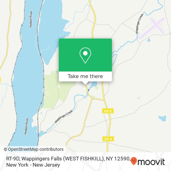 Mapa de RT-9D, Wappingers Falls (WEST FISHKILL), NY 12590