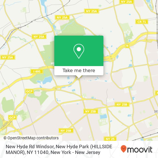 Mapa de New Hyde Rd Windsor, New Hyde Park (HILLSIDE MANOR), NY 11040