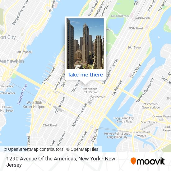 1290 Avenue Of the Americas map