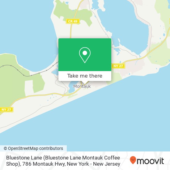 Mapa de Bluestone Lane (Bluestone Lane Montauk Coffee Shop), 786 Montauk Hwy