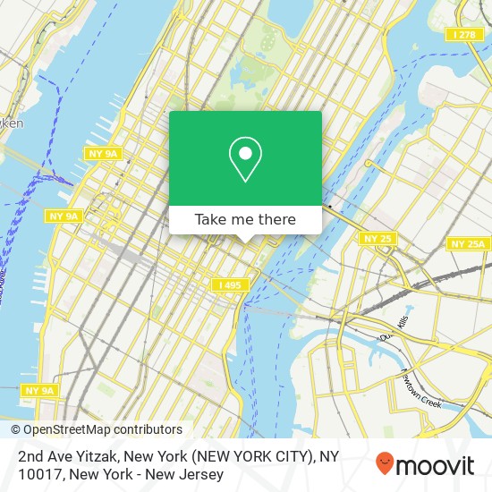 Mapa de 2nd Ave Yitzak, New York (NEW YORK CITY), NY 10017