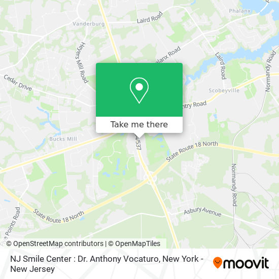 Mapa de NJ Smile Center : Dr. Anthony Vocaturo