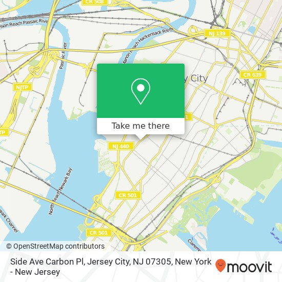 Side Ave Carbon Pl, Jersey City, NJ 07305 map