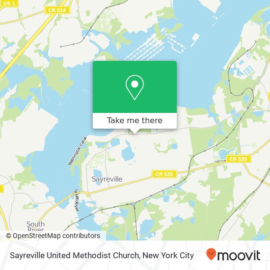 Mapa de Sayreville United Methodist Church