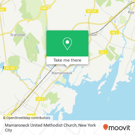 Mamaroneck United Methodist Church map