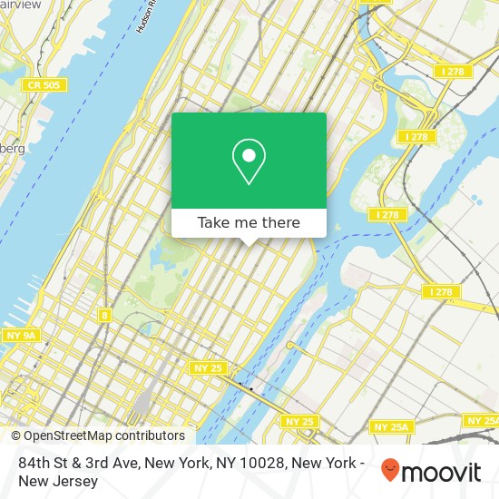 Mapa de 84th St & 3rd Ave, New York, NY 10028