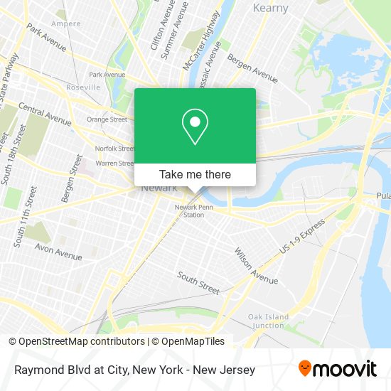 Raymond Blvd at City map