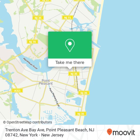 Trenton Ave Bay Ave, Point Pleasant Beach, NJ 08742 map