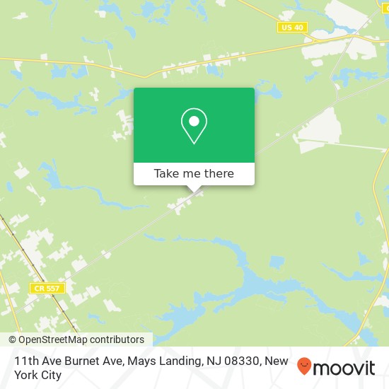 11th Ave Burnet Ave, Mays Landing, NJ 08330 map