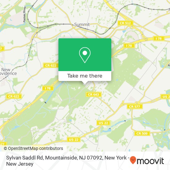 Sylvan Saddl Rd, Mountainside, NJ 07092 map