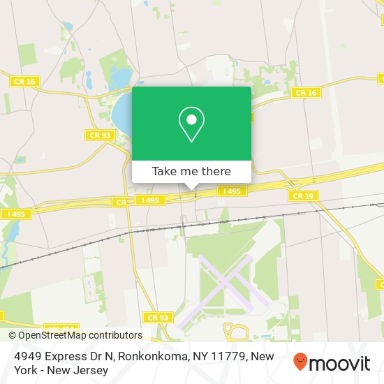 Mapa de 4949 Express Dr N, Ronkonkoma, NY 11779