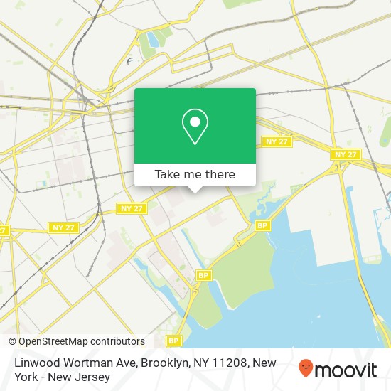 Mapa de Linwood Wortman Ave, Brooklyn, NY 11208