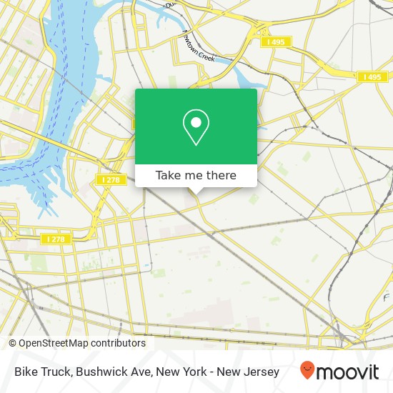 Mapa de Bike Truck, Bushwick Ave