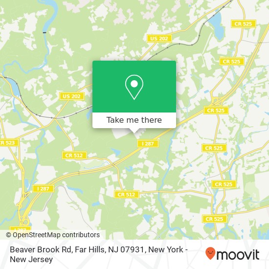 Mapa de Beaver Brook Rd, Far Hills, NJ 07931