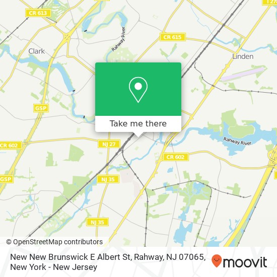 Mapa de New New Brunswick E Albert St, Rahway, NJ 07065
