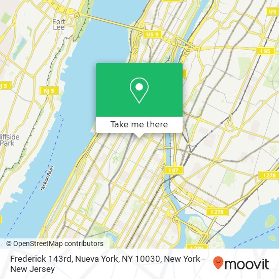 Mapa de Frederick 143rd, Nueva York, NY 10030