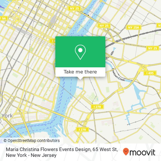 Maria Christina Flowers Events Design, 65 West St map