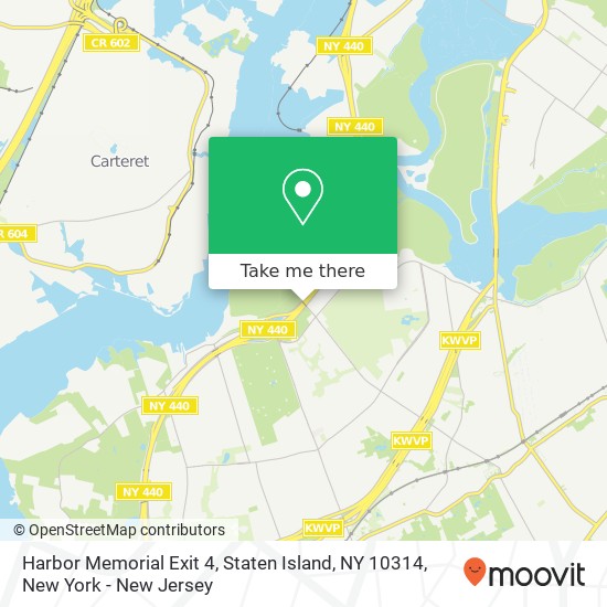 Mapa de Harbor Memorial Exit 4, Staten Island, NY 10314