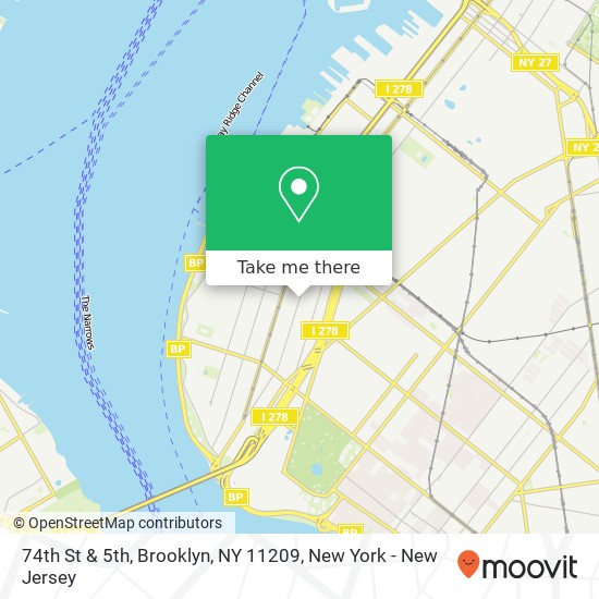 Mapa de 74th St & 5th, Brooklyn, NY 11209