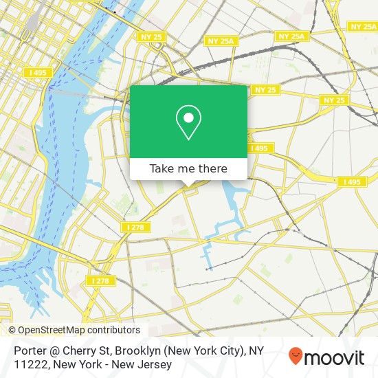 Mapa de Porter @ Cherry St, Brooklyn (New York City), NY 11222