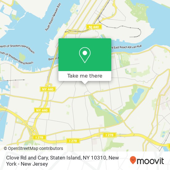 Clove Rd and Cary, Staten Island, NY 10310 map