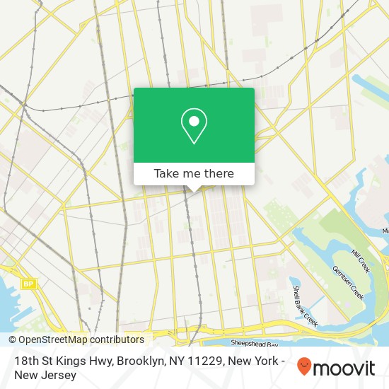 18th St Kings Hwy, Brooklyn, NY 11229 map
