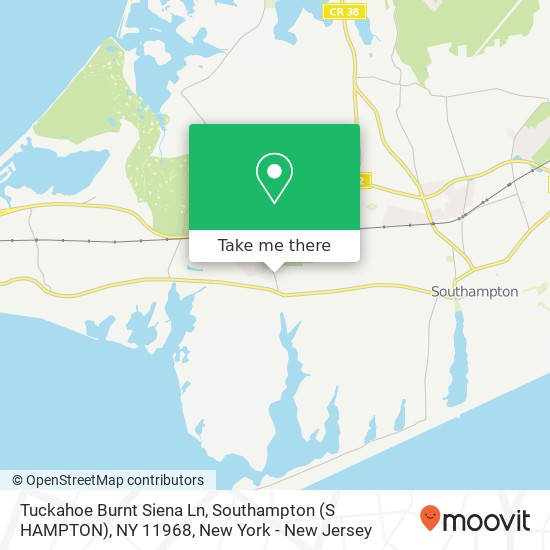 Tuckahoe Burnt Siena Ln, Southampton (S HAMPTON), NY 11968 map