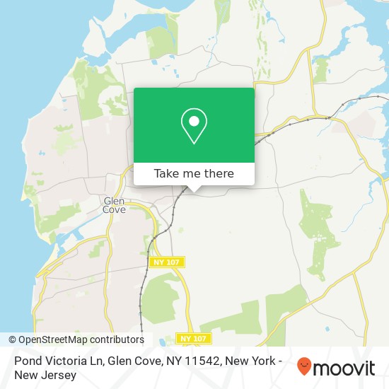 Mapa de Pond Victoria Ln, Glen Cove, NY 11542