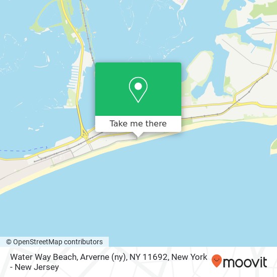 Mapa de Water Way Beach, Arverne (ny), NY 11692