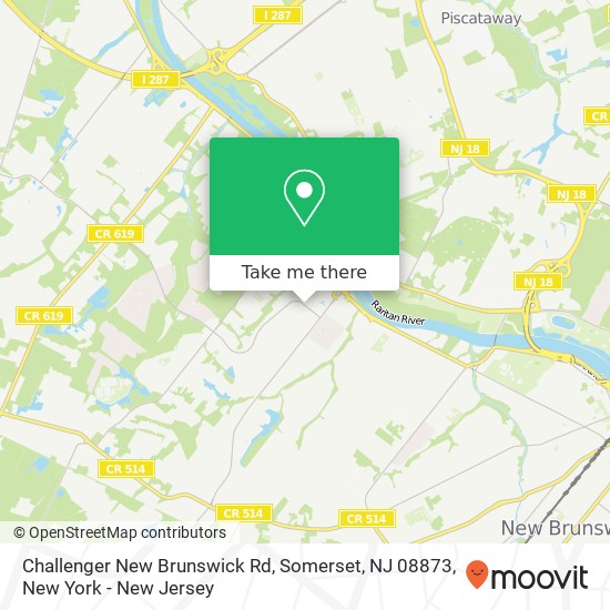 Mapa de Challenger New Brunswick Rd, Somerset, NJ 08873