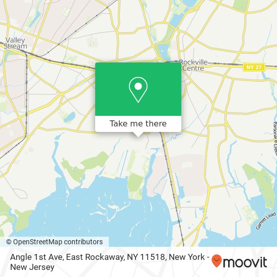 Mapa de Angle 1st Ave, East Rockaway, NY 11518