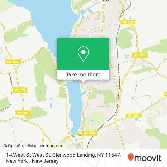 Mapa de 14,West St West St, Glenwood Landing, NY 11547