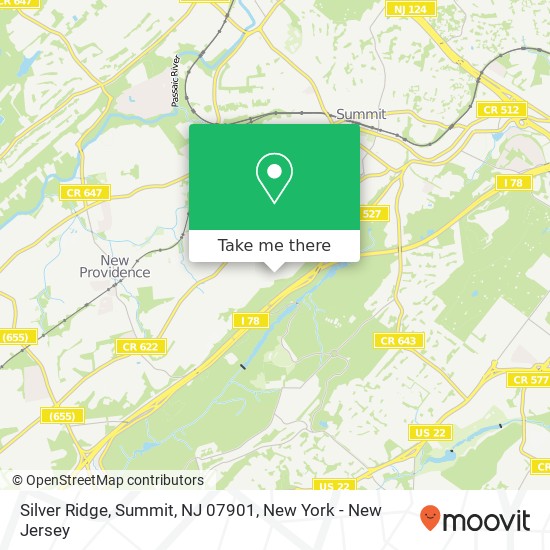 Mapa de Silver Ridge, Summit, NJ 07901