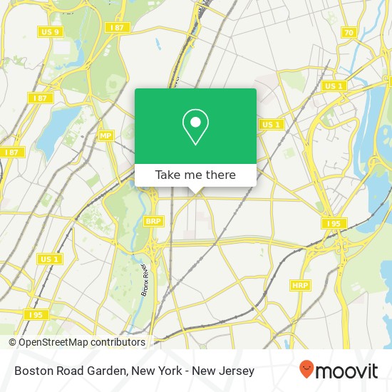 Mapa de Boston Road Garden
