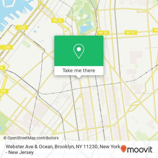 Mapa de Webster Ave & Ocean, Brooklyn, NY 11230