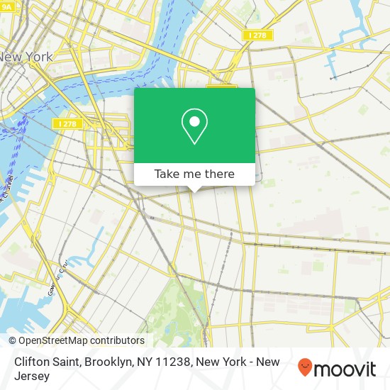 Mapa de Clifton Saint, Brooklyn, NY 11238