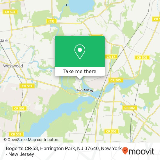 Mapa de Bogerts CR-53, Harrington Park, NJ 07640